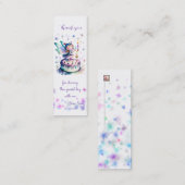 Gelukkige Verjaardagsfee 01 Bkmark Mini Visitekaartje (Voorkant / Achterkant)