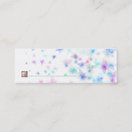 Gelukkige Verjaardagsfee 01 Bkmark Mini Visitekaartje (Achterkant)