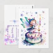 Gelukkige Verjaardagsfee 01 Briefkaart (Voorkant / Achterkant)