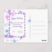 Gelukkige Verjaardagsfee 01 Briefkaart (Achterkant)