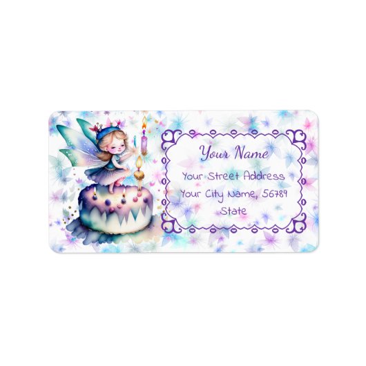 Gelukkige Verjaardagsfee 01 Etiket (Voorkant)