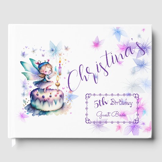 Gelukkige Verjaardagsfee 01 Gastenboek (Voorkant)