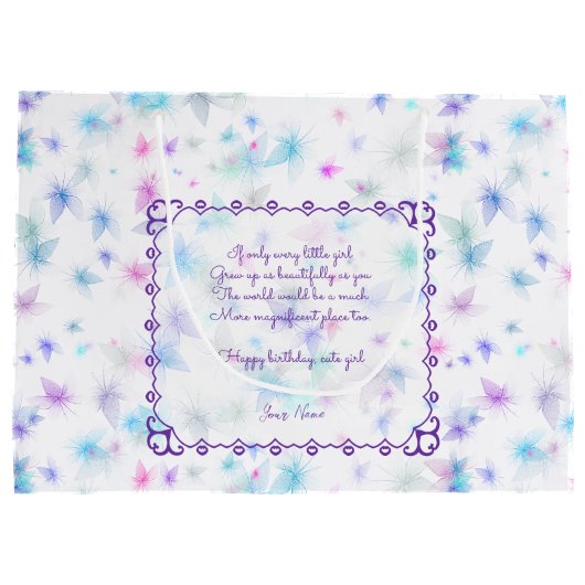 Gelukkige Verjaardagsfee 01 Groot Cadeauzakje (Achterkant)