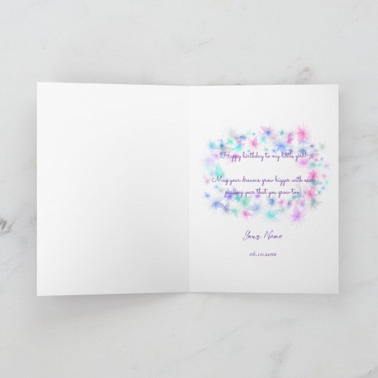 Gelukkige Verjaardagsfee 01 Kaart (Binnen)