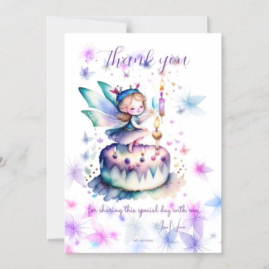 Gelukkige Verjaardagsfee 01 Magnetische Uitnodiging (Voorkant)