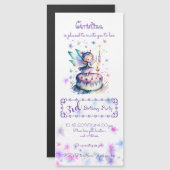 Gelukkige Verjaardagsfee 01 Magnetische Uitnodiging (Voorkant / Achterkant)