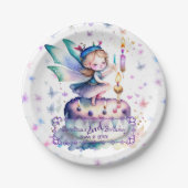 Gelukkige Verjaardagsfee 01 Papieren Bordje (Voorkant)