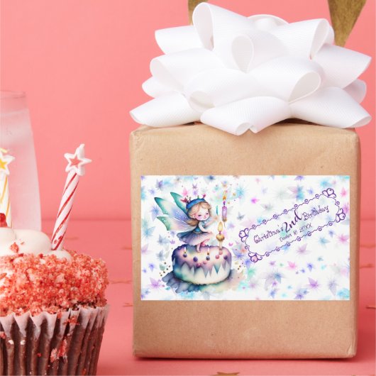 Gelukkige Verjaardagsfee 01 Rechthoekige Sticker (Feest)