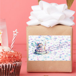 Gelukkige Verjaardagsfee 01 Rechthoekige Sticker