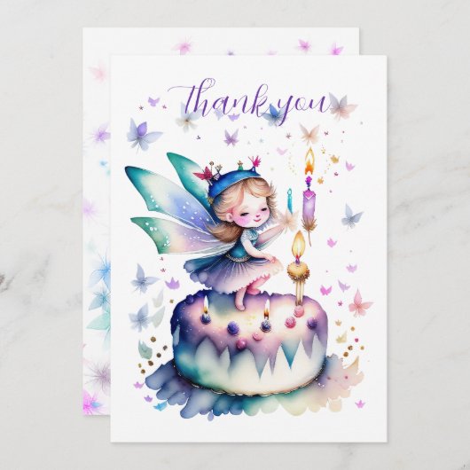 Gelukkige Verjaardagsfee 01 Save The Date (Voorkant / Achterkant)