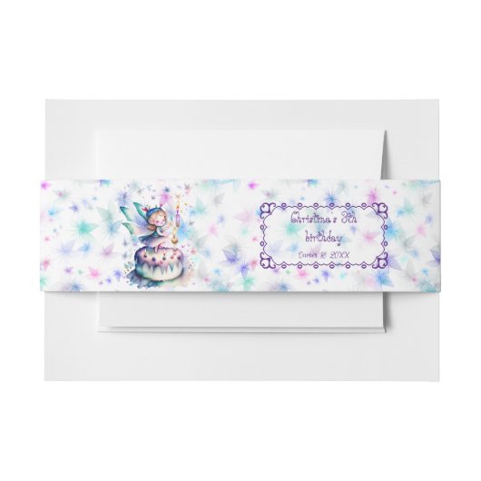 Gelukkige Verjaardagsfee 01 Uitnodigingen Wikkel (Voorkant Voorbeeld)