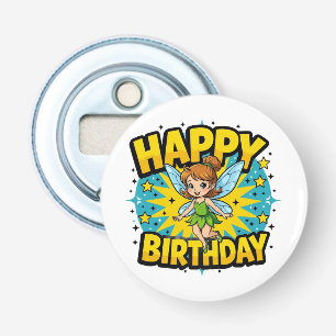Gelukkige Verjaardagsfee Button Flesopener