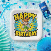 Gelukkige Verjaardagsfee Papieren Bordje (Feest)