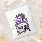 Gelukkige Verjaardagsfeest | Paars Bedankzakje (Geknipt)