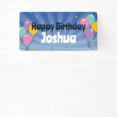 Gelukkige Verjaardagsfeestbanner met Ballonnen Spandoek (Insitu)