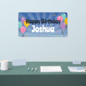 Gelukkige Verjaardagsfeestbanner met Ballonnen Spandoek (Beurs)