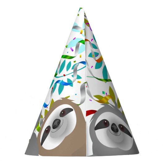 Gelukkige Verjaardagsfeestluiaards met gedraaide s Feesthoedjes (Achterkant)