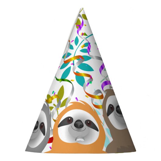 Gelukkige Verjaardagsfeestluiaards met gedraaide s Feesthoedjes (Links)