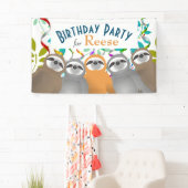 Gelukkige Verjaardagsfeestluiaards met gedraaide s Spandoek (Insitu)