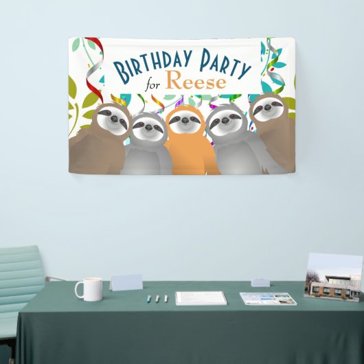 Gelukkige Verjaardagsfeestluiaards met gedraaide s Spandoek (Beurs)