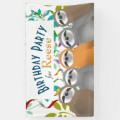 Gelukkige Verjaardagsfeestluiaards met gedraaide s Spandoek (Verticaal)