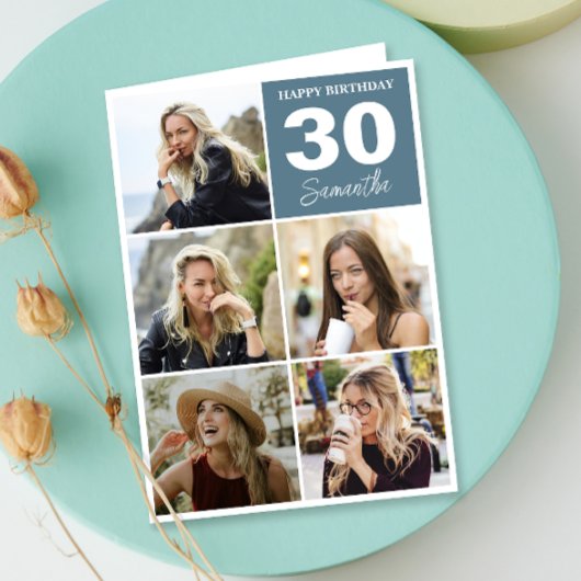Gelukkige Verjaardagsfoto | Collage elke leeftijd Kaart