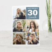 Gelukkige Verjaardagsfoto | Collage elke leeftijd Kaart (Voorkant)