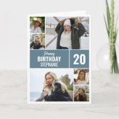 Gelukkige Verjaardagsfoto | Collage gevouwen groet Kaart (Voorkant)