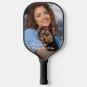 Gelukkige Verjaardagsfoto Gezin personaliseren Pickleball Paddle (Voorkant)