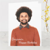 Gelukkige Verjaardagsfoto Groot 8.5"x 11"personali Kaart (Gele Bloem)