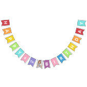 Gelukkige Verjaardagsfoto Leeftijd Kleurrijk Vlaggetjes (Alle)