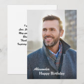 Gelukkige Verjaardagsfoto Moderne Personaliseer Vl (Voorkant / Achterkant)