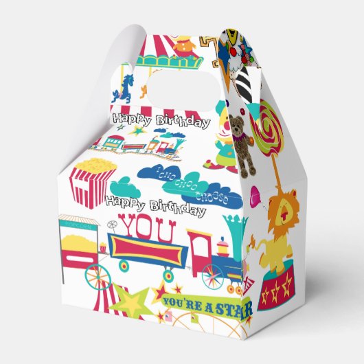 Gelukkige Verjaardagsgevel Favorietendoos Carnaval Bedankdoosjes (Achterkant)