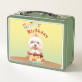 Gelukkige Verjaardagshond met Cake (Achterkant)