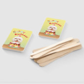 Gelukkige Verjaardagshond met Cake Handwaaier (Niet-gemonteerd)