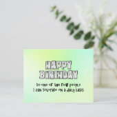 Gelukkige verjaardagshumor briefkaart (Staand voorkant)