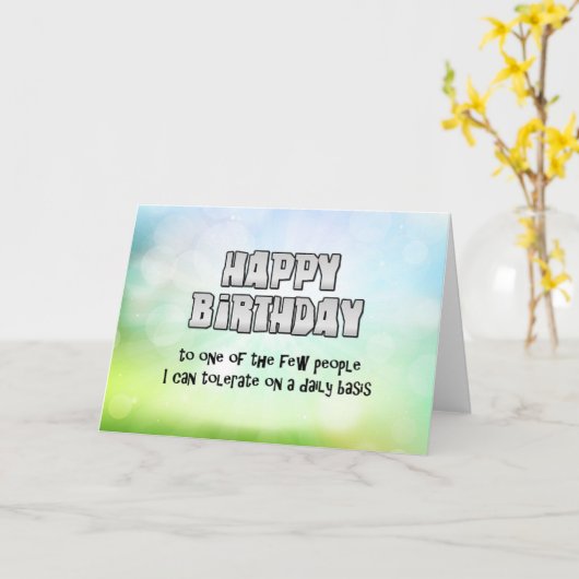 Gelukkige verjaardagshumor kaart (Gele Bloem)