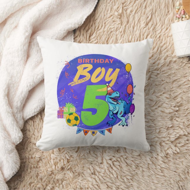 Gelukkige Verjaardagsjongen 5e Vijfde Verjaardag D Kussen (Deken)