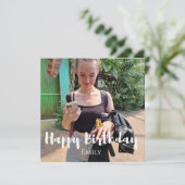 Gelukkige verjaardagskaart bedankkaart (Staand voorkant)