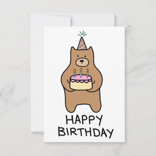 Gelukkige verjaardagskaart bedankkaart (Voorkant)