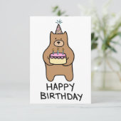 Gelukkige verjaardagskaart bedankkaart (Staand voorkant)