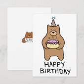 Gelukkige verjaardagskaart bedankkaart (Voorkant / Achterkant)