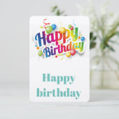 Gelukkige verjaardagskaart bedankkaart (Staand voorkant)