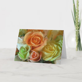 Gelukkige Verjaardagskaart-Boeket van Rozen Kaart