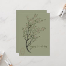 Gelukkige verjaardagskaart botanisch