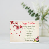 Gelukkige verjaardagskaart briefkaart (Staand voorkant)