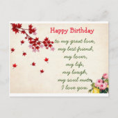 Gelukkige verjaardagskaart briefkaart (Voorkant)