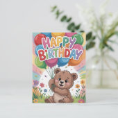 Gelukkige verjaardagskaart briefkaart (Staand voorkant)