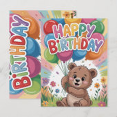 Gelukkige verjaardagskaart briefkaart (Voorkant / Achterkant)