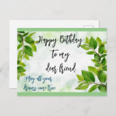 Gelukkige verjaardagskaart briefkaart (Voorkant / Achterkant)